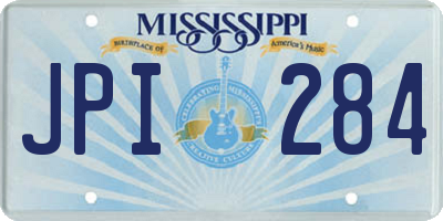 MS license plate JPI284