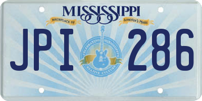 MS license plate JPI286