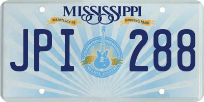 MS license plate JPI288