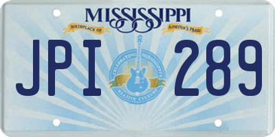 MS license plate JPI289