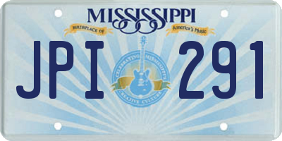 MS license plate JPI291