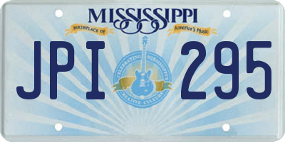 MS license plate JPI295