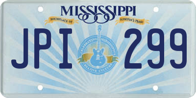 MS license plate JPI299