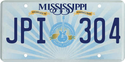 MS license plate JPI304