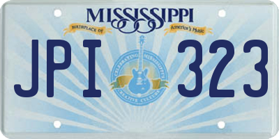 MS license plate JPI323