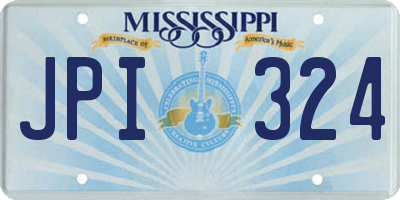 MS license plate JPI324