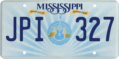 MS license plate JPI327