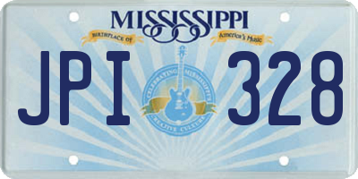 MS license plate JPI328
