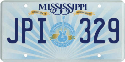 MS license plate JPI329