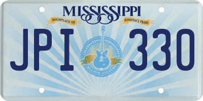 MS license plate JPI330