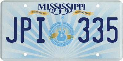 MS license plate JPI335