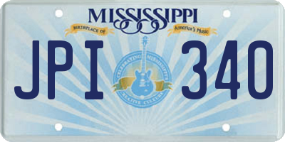 MS license plate JPI340