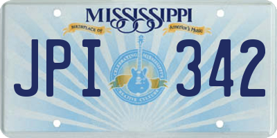 MS license plate JPI342