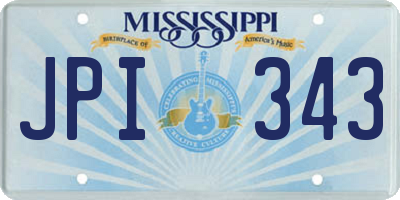 MS license plate JPI343