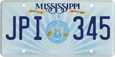 MS license plate JPI345