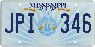 MS license plate JPI346