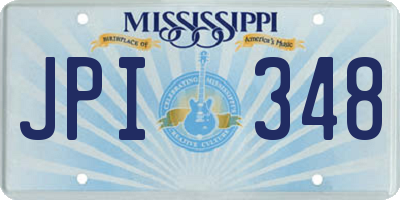 MS license plate JPI348