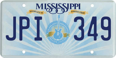MS license plate JPI349