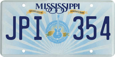 MS license plate JPI354