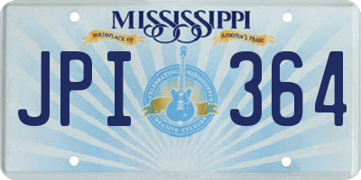 MS license plate JPI364