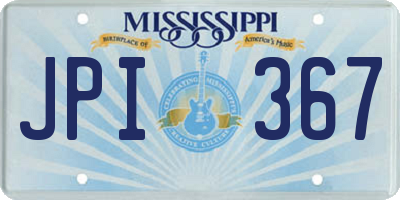 MS license plate JPI367