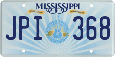 MS license plate JPI368