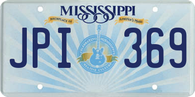MS license plate JPI369