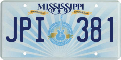 MS license plate JPI381