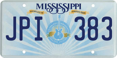 MS license plate JPI383