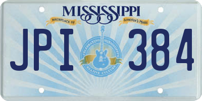 MS license plate JPI384