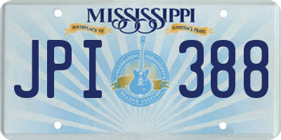 MS license plate JPI388