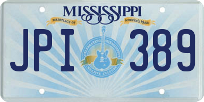 MS license plate JPI389