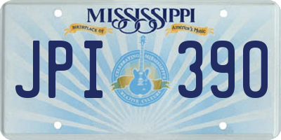 MS license plate JPI390