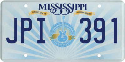 MS license plate JPI391
