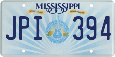 MS license plate JPI394