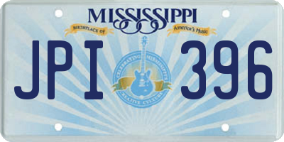MS license plate JPI396