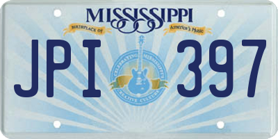 MS license plate JPI397