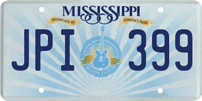 MS license plate JPI399