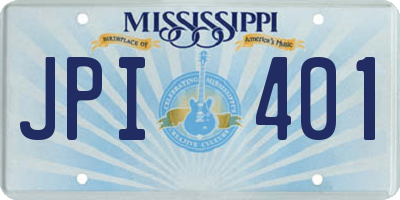 MS license plate JPI401