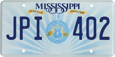 MS license plate JPI402