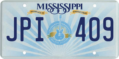 MS license plate JPI409