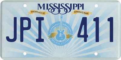 MS license plate JPI411