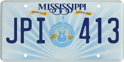 MS license plate JPI413