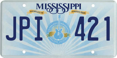 MS license plate JPI421
