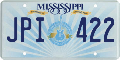 MS license plate JPI422