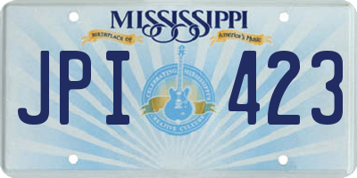MS license plate JPI423