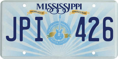 MS license plate JPI426
