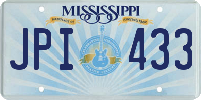 MS license plate JPI433