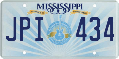 MS license plate JPI434