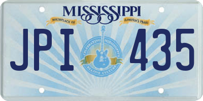 MS license plate JPI435
